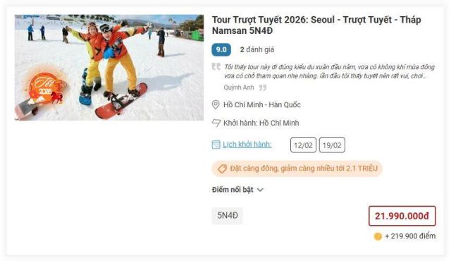 Vietnamese Tourists Flock to South Korea for Skiing: Why Demand Surged by 40% This Tet Holiday
