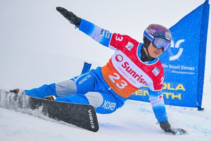 스노보드 월드컵 우승을 차지한 이상호. ⓒ AP=뉴시스