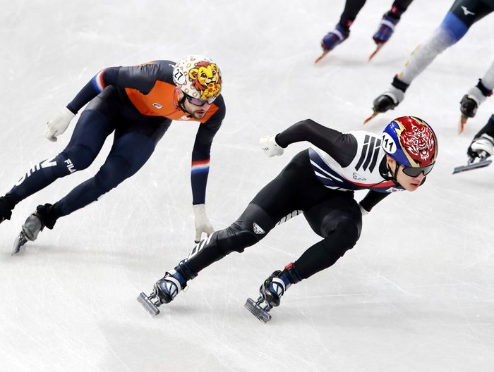 이정민이 빠르게 치고 나가고 있다. ⓒ 뉴시스