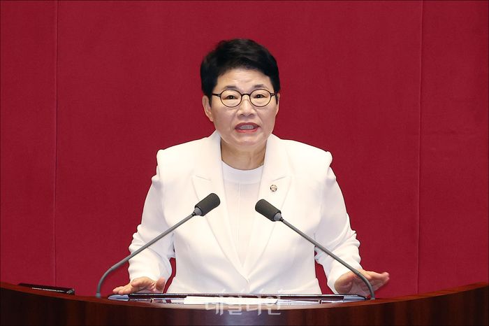 국회 재정경제기획위원회 위원장인 임이자 국민의힘 의원 ⓒ데일리안 홍금표 기자