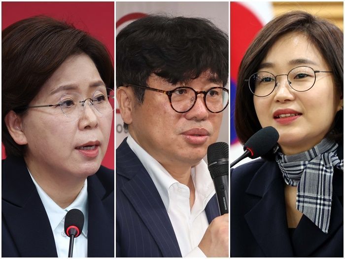 양향자 국민의힘 최고위원과 유의동 전 국회의원, 김재연 진보당 상임대표 ⓒ뉴시스