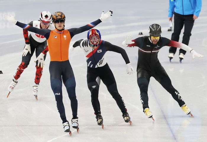 벌써 3개의 금메달을 획득한 네덜란드 쇼트트랙. ⓒ 연합뉴스