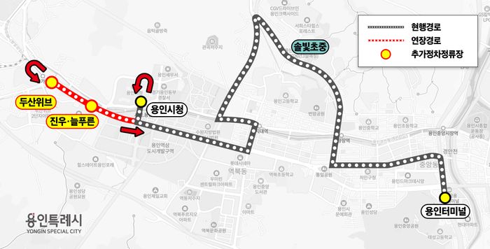 84번 버스 연장 시범운행 노선. ⓒ