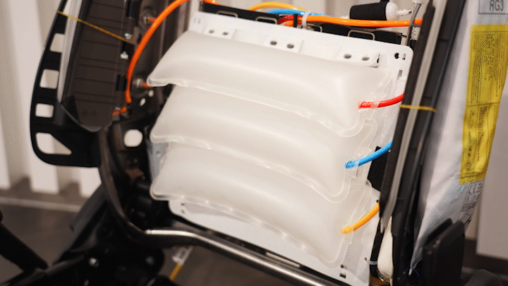 에르고모션 시트 속 공기주머니 ⓒ현대트랜시스