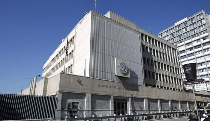 이스라엘 텔아비브 주재 미국대사관. ⓒ EPA/연합뉴스