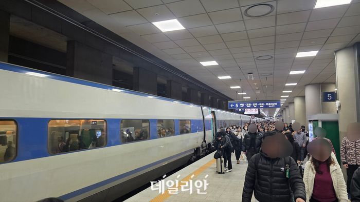 25일 수서SRT역에서 KTX 승객들이 하차한 후 이동하고 있다.ⓒ데일리안 이수현 기자