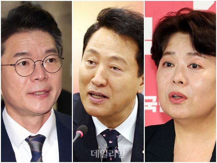 정원오 성동구청장, 오세훈 서울특별시장, 윤희숙 국민의힘 전 의원(사진 왼쪽부터) ⓒ데일리안 홍금표 기자