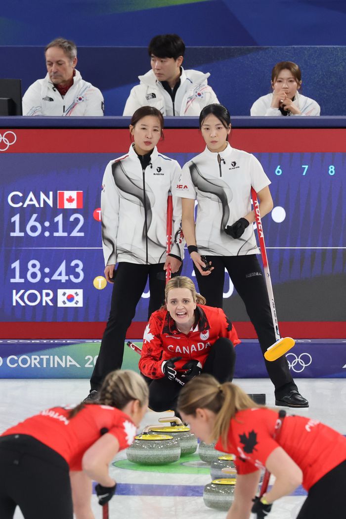 준결승 진출에 실패한 여자 컬링. ⓒ 연합뉴스