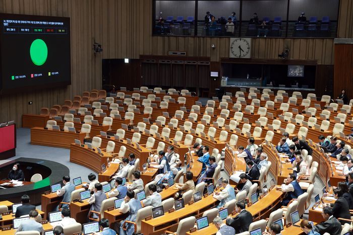 12일 국회에서 열린 2월 임시국회 본회의. ⓒ연합뉴스