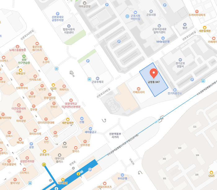 군포시 관세청부지ⓒ군포시제공