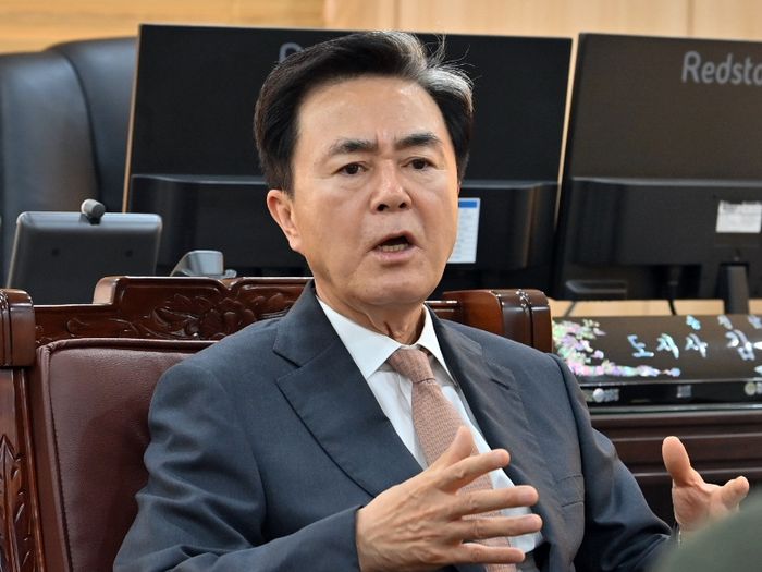 김태흠 충남도지사가 9일 서울 여의도 충청남도 중앙협력본부에서 데일리안과 인터뷰를 하고 있다. ⓒ충남도청