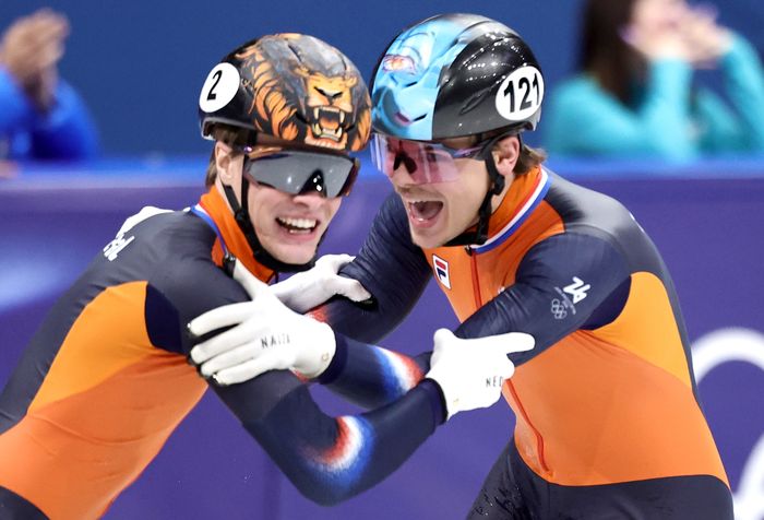 남자 500m 은·동메달 따낸 반트바우트 형제. ⓒ AFP/연합뉴스