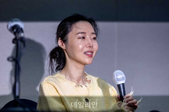 어도어 민희진 대표가 지난 2024년 5월 31일 오후 서울 중구 프레스센터에서 어도어 임시주주총회 관련 긴급 기자회견에서 입장을 표명하고 있다. ⓒ데일리안 방규현 기자