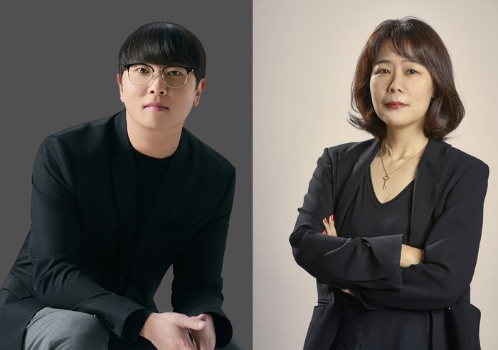 카카오엔터테인먼트가 고정희 전 카카오뱅크 AI 그룹장을 신임 공동대표로 내정했다. 장윤중 카카오엔터테인먼트 공동대표(왼쪽부터), 고정희 카카오엔터테인먼트 공동대표 내정자.ⓒ카카오엔터테인먼트