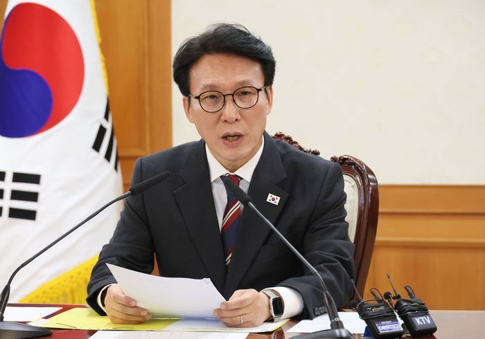 김민석 국무총리가 5일 서울 종로구 정부서울청사에서 열린 색동원 사건 범정부 합동대응TF 1차회의에서 발언하고 있다. ⓒ연합뉴스