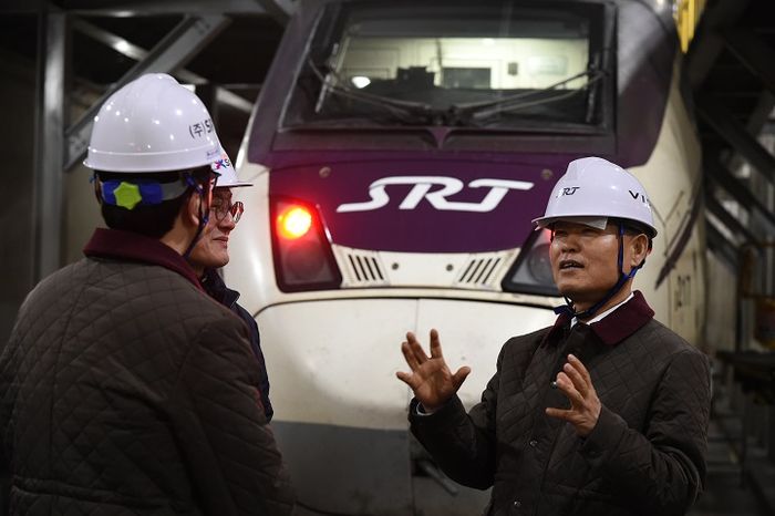 정왕국 SR 대표이사가 현장 안전점검을 실시 중인 모습.ⓒSR