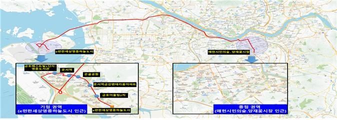 M6463번 광역버스 노선도 ⓒ 인천시 제공