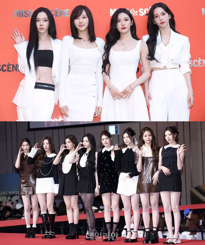 에스파(위)와 하츠투하츠 ⓒ데일리안 방규현 기자