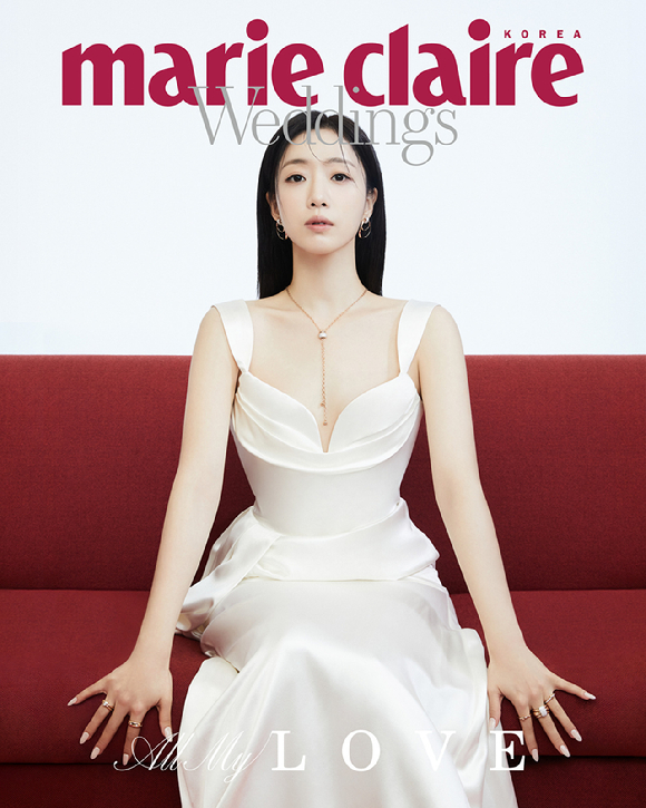 &nbsp;  Ham Eun-jung\'s wedding-inspired photoshoot [Credit: Marie Claire]