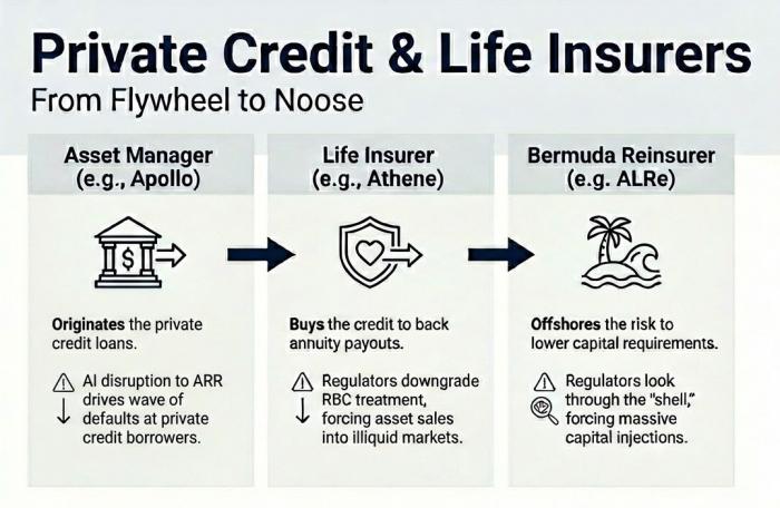 민간 신용과 생명보험사, 플라이휠에서 올가미로 민간 신용과 생명보험사, 플라이휠에서 올가미로