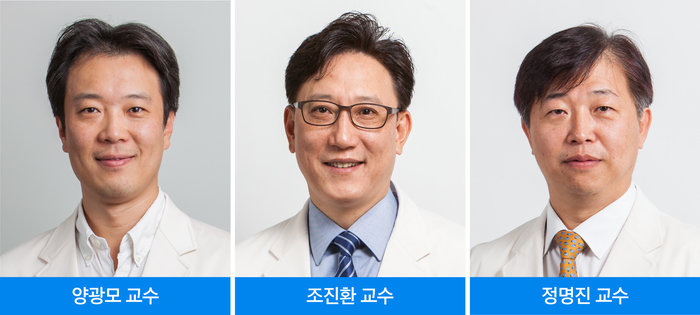 (사진 왼쪽부터) 삼성서울병원 양광모·조진환·정명진 교수