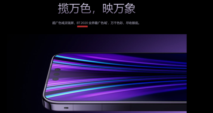 BT.2020을 지원한다고 발표한 화웨이 메이트80 RS. 〈사진 화웨이 홈페이지 캡쳐〉