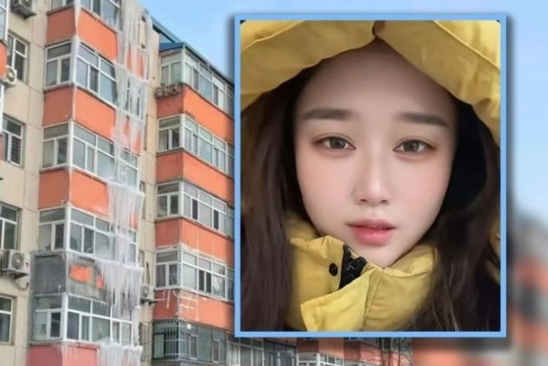 중국의 한 아파트에서 주민의 사소한 실수로 인해 도로가 순식간에 빙판으로 변하는 일이 발생했다. 사진=더우인