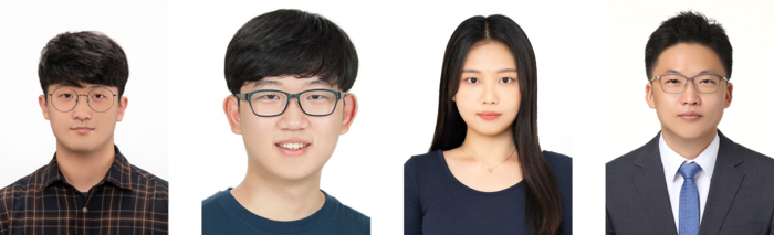 (왼쪽부터)통합과정 장재웅 씨, 박사과정 조성재 씨, 학부생 신예슬 씨, 황인석 교수