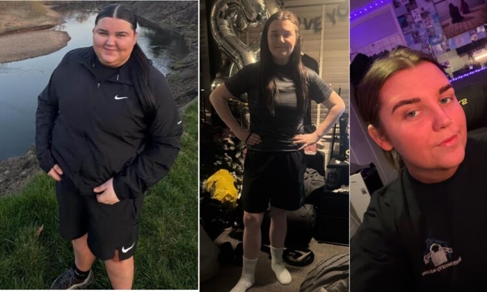 6개월간 약 64kg 감량한 20대 여성. 사진=홀리 배런 SNS 캡처