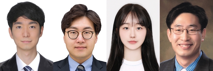 이두봉 고려대 배터리 스마트팩토리학과 박사과정 학생, 박진우 가천대 화공생명배터리공학부 교수, 김은지 가천대 화공생명공학과 학부연구생, 김웅 고려대 신소재공학부 교수(왼쪽부터)