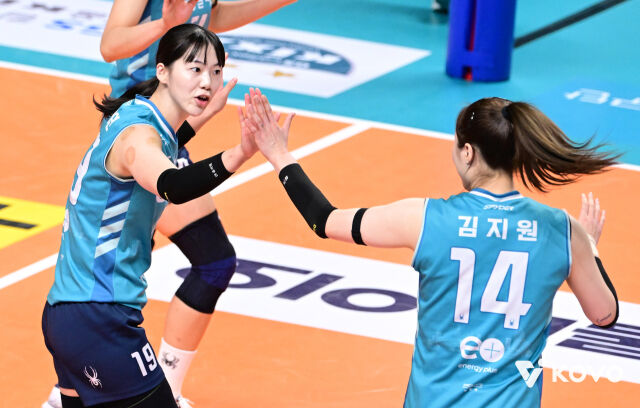 유서연과 김지원./KOVO