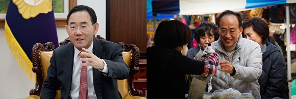 

<figure>” /><figcaption>
<figure></figcaption></figure>
<p>19日、地域政界によると、国会行政安全委員会を通過した大邱慶北行政統合特別法が法制司法委員会と本会議を通過した場合、1981年の行政分離以来45年ぶりの統合体制が現実化する。この場合、既存の大邱市長・慶尚北道知事選挙ではなく、「初代大邱慶北統合特別市長」を選出する新たな選挙構図が形成される。</p>
<p>地域政界では、今回の選挙を地方選挙ではなく、TKの将来の権力構造を決定する事実上の大統領選級の勝負と評価している。</p>
<p>このような流れの中で、国民の力の候補者たちはすでに早期競争に突入した。</p>
<p>チュ・ギョンホ議員を皮切りに、チュ・ホヨン国会副議長、ユン・ジェオク議員、ユ・ヨンハ議員、チェ・ウンソク議員、ホン・ソクジュン前議員、イ・ジンスク前放送通信委員長などが相次いで出馬を宣言したり、行動を本格化したりして多数の構図を形成している。</p>
<p>候補者たちは産業構造の改編、大企業の誘致、統合新空港の推進、未来産業の育成などを前面に掲げ、停滞した大邱経済の再建を共通のテーマとして投げかけている。</p>
<figure><img decoding=