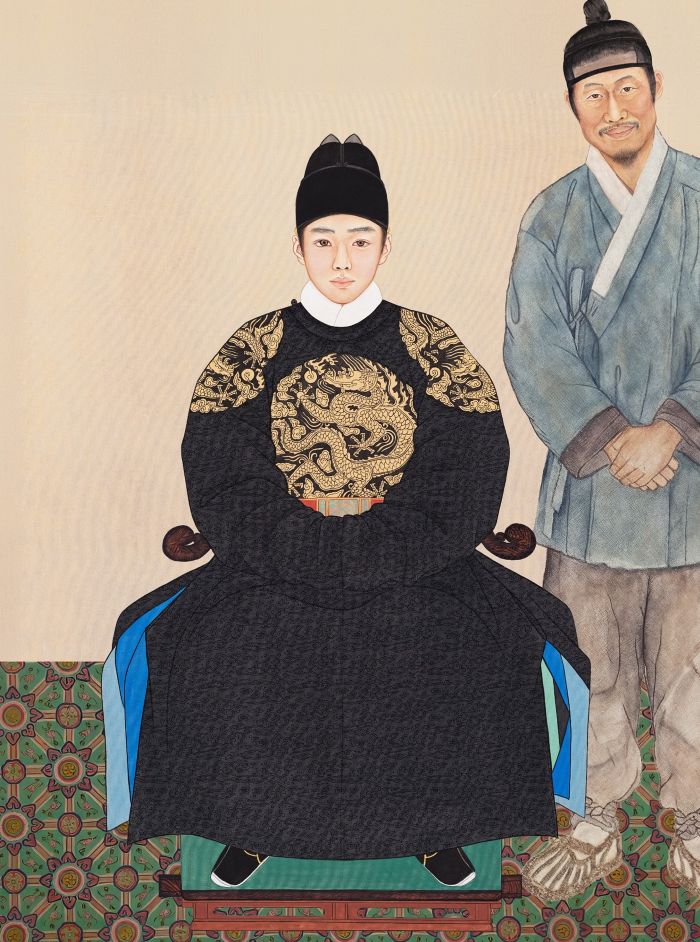 영화 '왕과 사는 남자'의 공식 포스터 이미지를 활용해 서정연 작가가 새롭게 선보인 어진 포스터. 사진제공=쇼박스