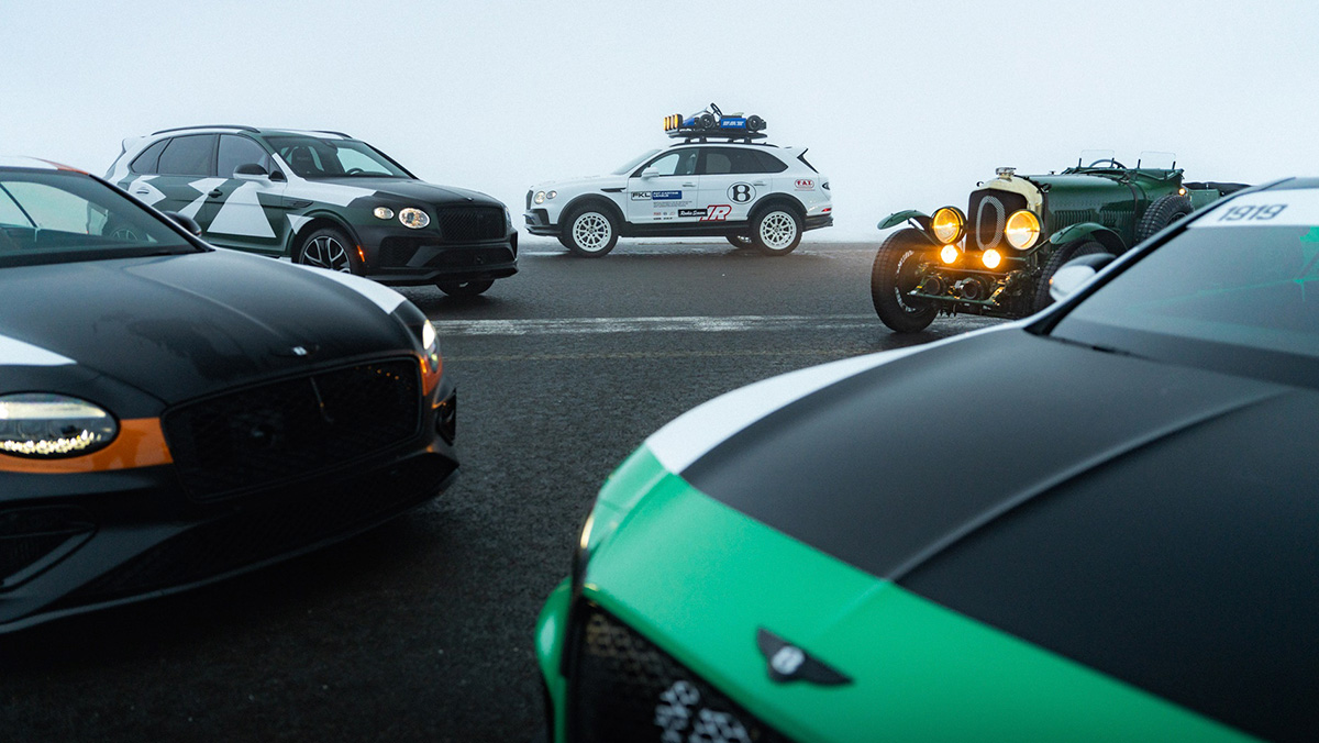 &nbsp;  Bentley vehicles on display at the FAT Ice Race. / Bentley Motors