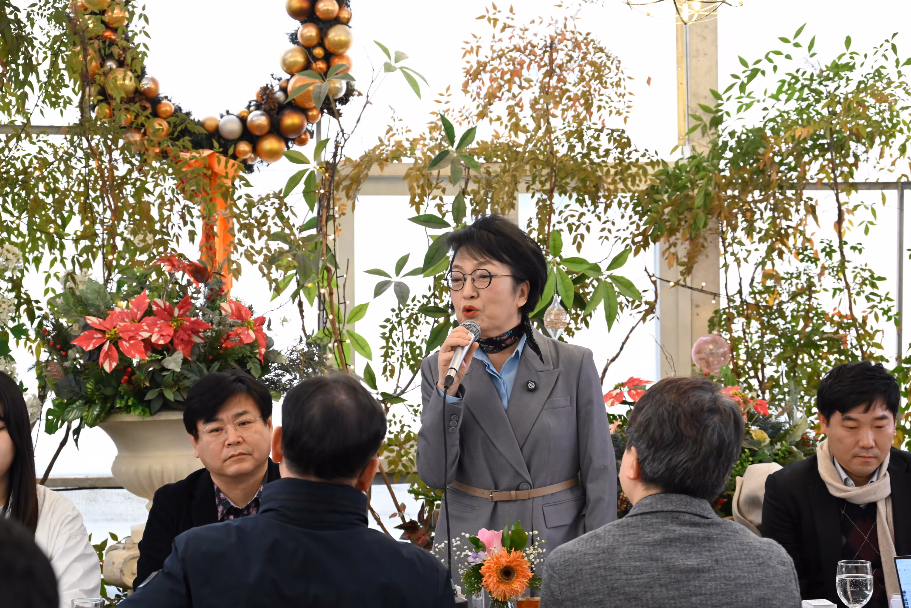 13일 서울 중구의 한 식당에서 열린 기자간담회에서 김진애 국가건축정책위원회 위원장이 발언하고 있다. /국토교통부 제공