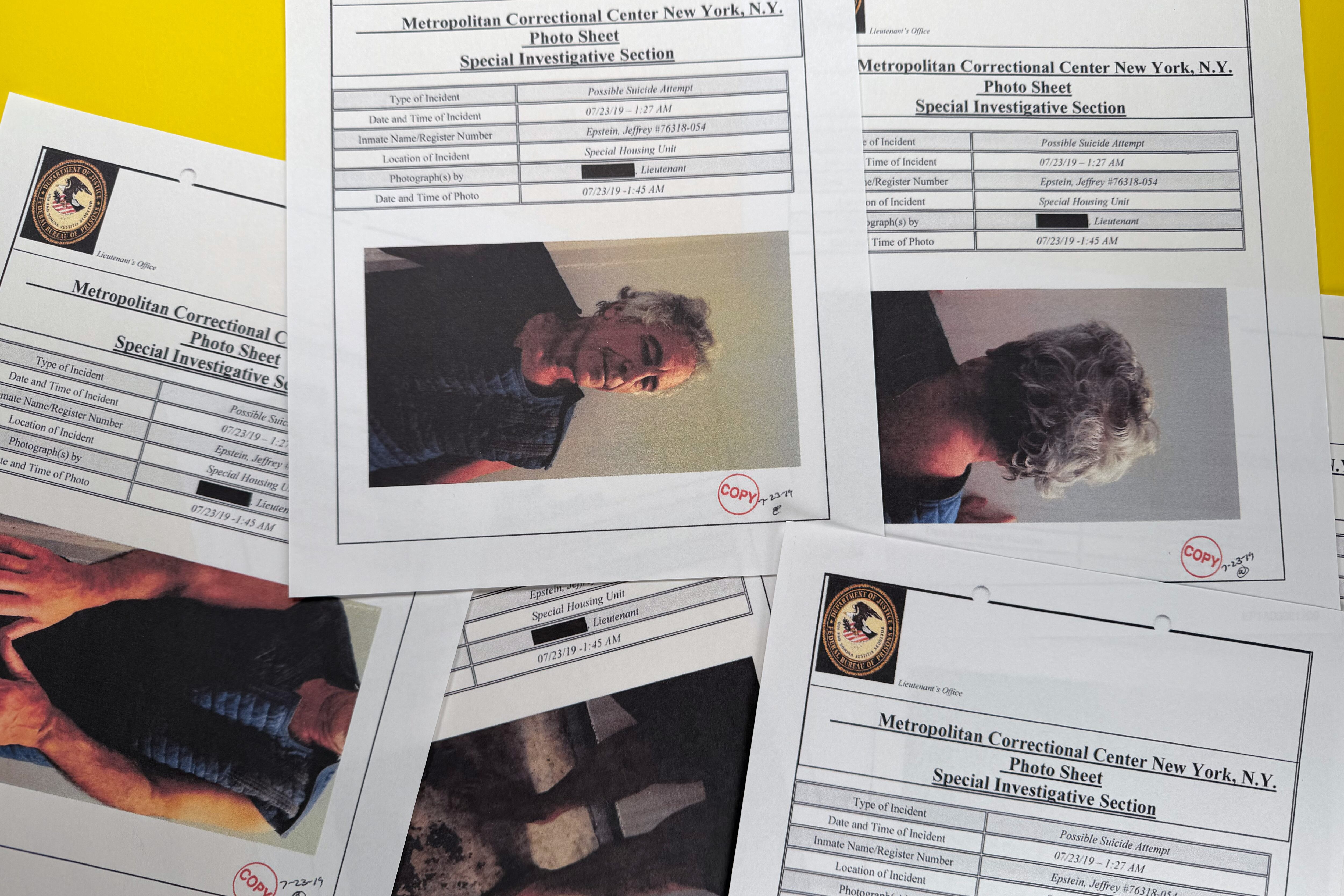 미 법무부가 공개한 엡스타인 문건 / AP=연합