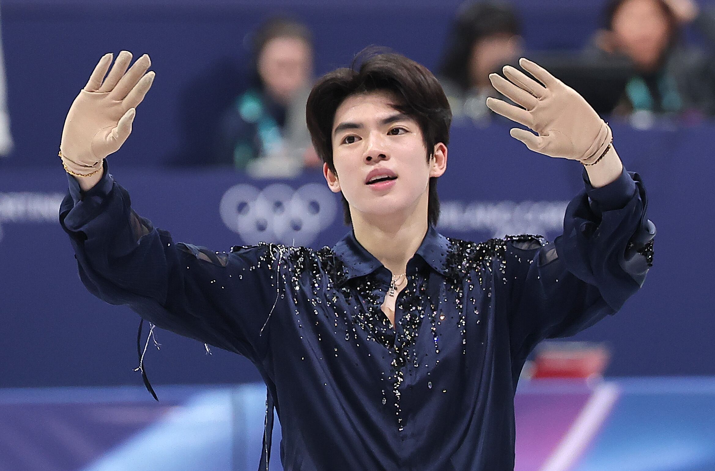 피겨 차준환이 10일(현지 시각) 이탈리아 밀라노 아이스 스케이팅 아레나에서 열린 2026 밀라노·코르티나담페초 동계올림픽 피겨스케이팅 남자 싱글 쇼트 프로그램에서 연기를 마친 후 인사하고 있다./뉴스1