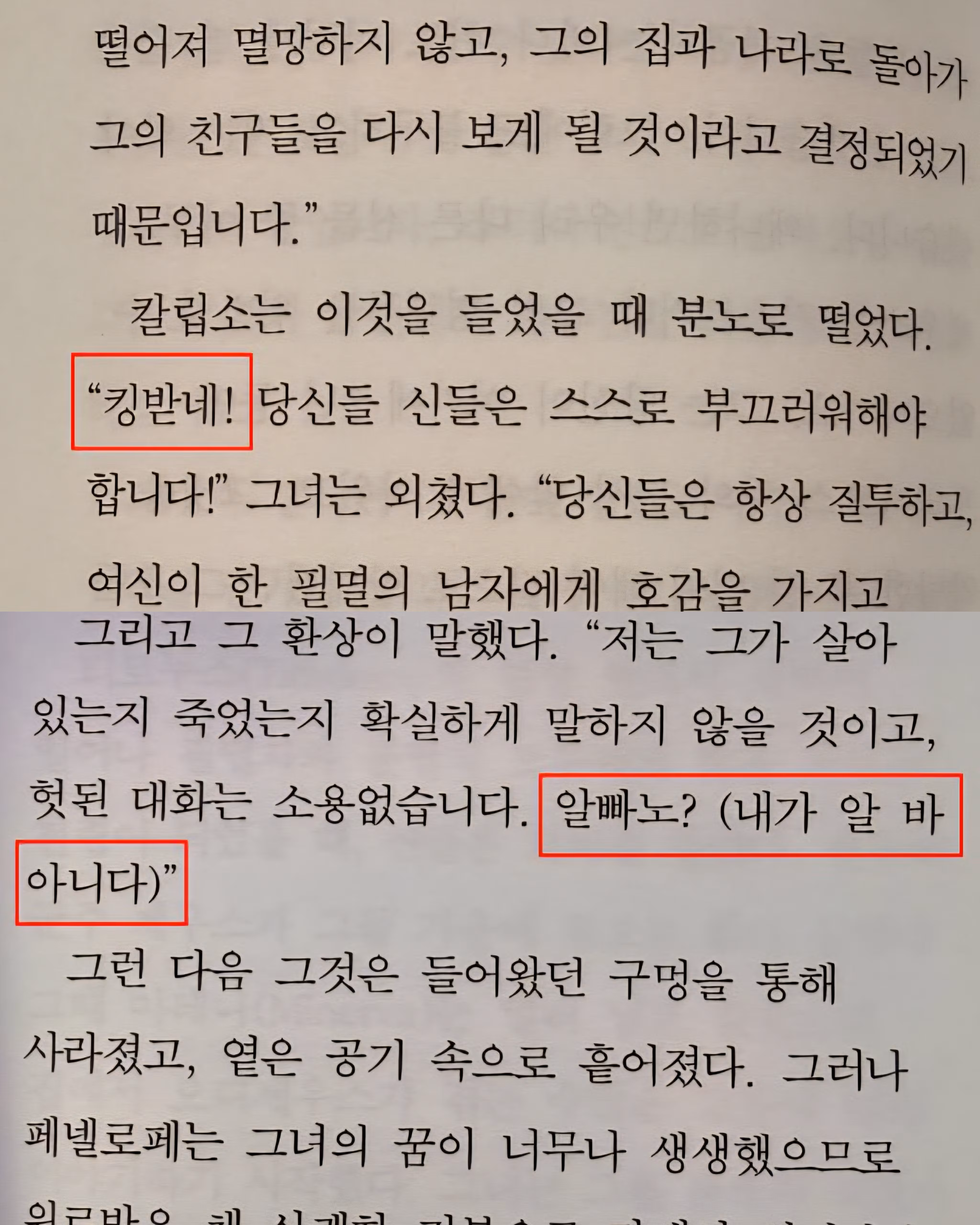 국내 한 출판사가 낸 오디세이아 번역본 발췌. /이호준 기자