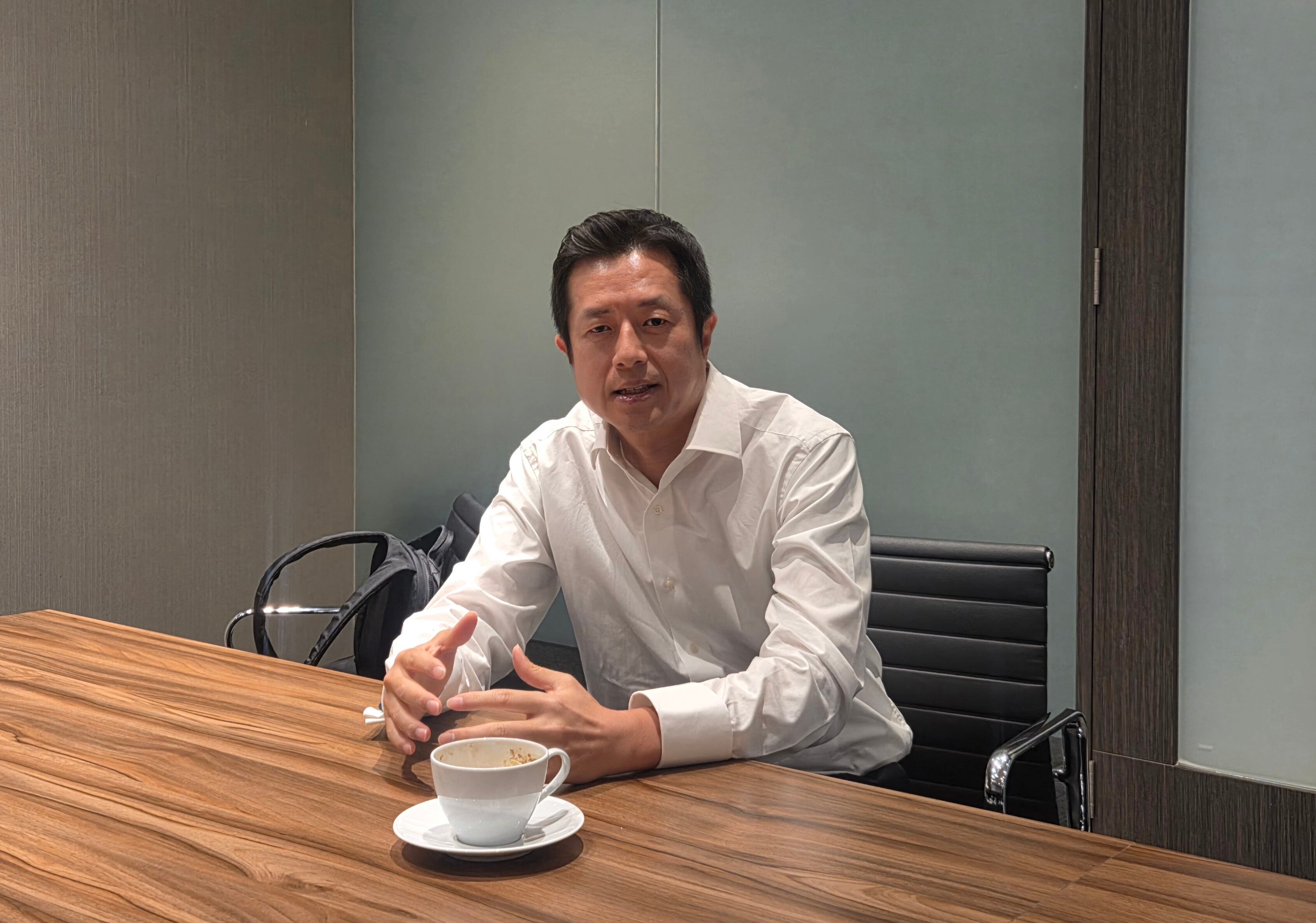 김형국 아지무트 한국 WM 부문 대표가 1월 15일 조선비즈와의 인터뷰에서 답하고 있다. /강정아 기자