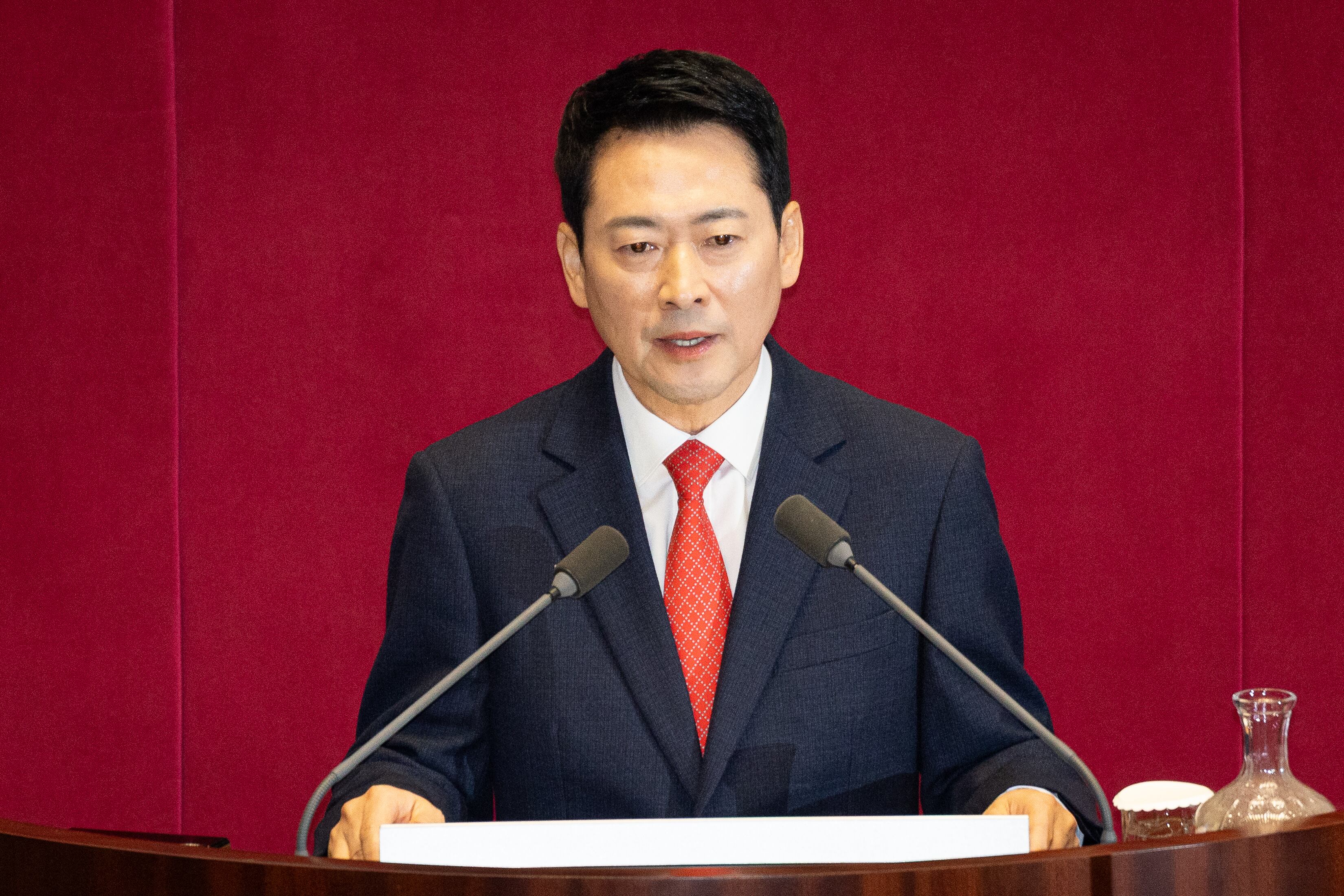 장동혁 국민의힘 대표가 4일 서울 여의도 국회에서 열린 제432회 국회(임시회) 제3차 본회의에서 국정에 관한 교섭단체 대표연설을 하고 있다./뉴스1