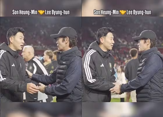 손흥민(왼쪽)과 이병헌./MLS 인스타그램