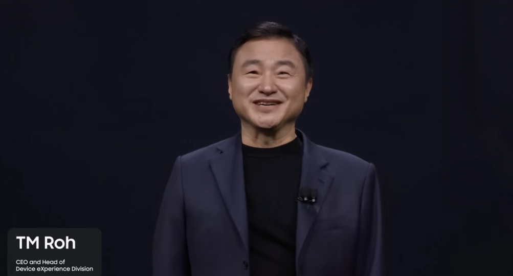 노태문 삼성전자 MX사업부장(사장)이 25일(현지시각) 미국 샌프란시스코 팰리스 오브 파인 아트에서 열린 ‘갤럭시 언팩 2026’ 기조연설을 하고 있다. / 삼성전자