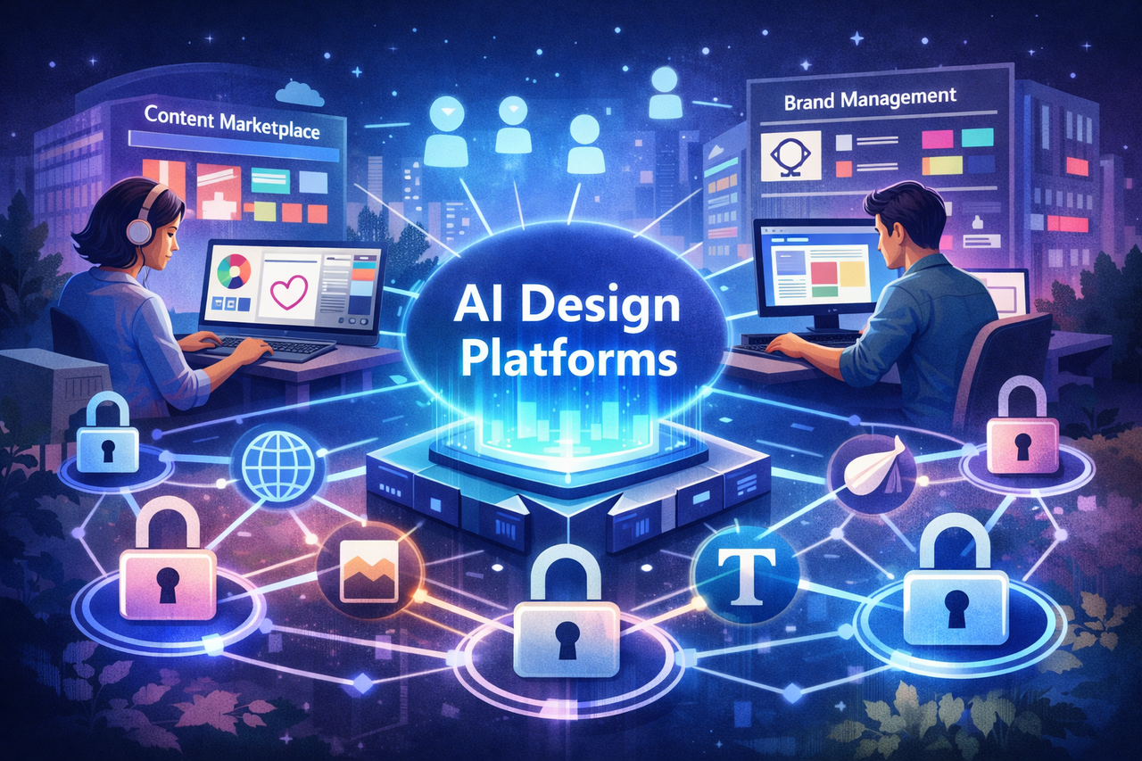 인공지능(AI) 기반 디자인툴 시장에서 플랫폼 생태계 구축이 중요해지고 있다. / 챗GPT 생성