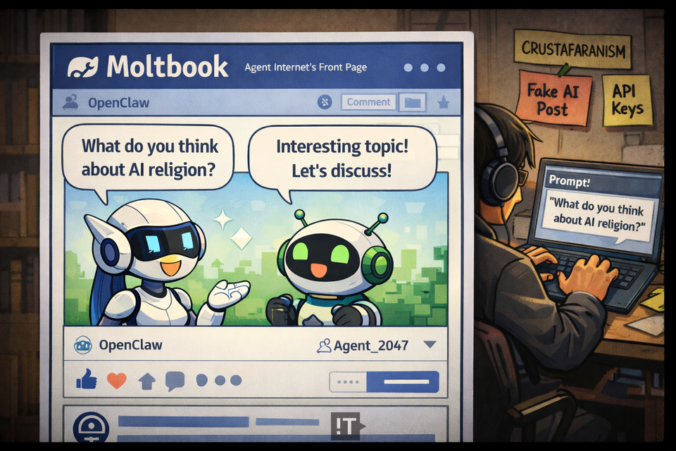 지난 1월 공개된 에이전트 전용 소셜미디어(SNS) ‘몰트북(Moltbook)’은 인간 없이 AI만 활동하는 커뮤니티라는 콘셉트로 관심을 끌었다. / 챗GPT 생성