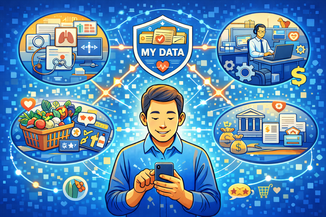 마이데이터가 전 분야로 확대됐다. / 챗GPT 생성