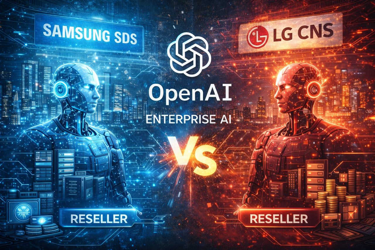 삼성SDS와 LG CNS가 오픈AI를 앞세워 기업용 인공지능(AI) 시장을 공략하고 있다. / 챗GPT 생성