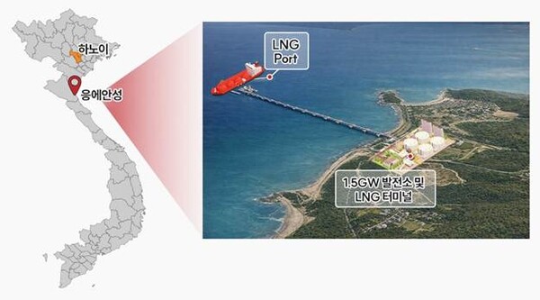 베트남 응에안성 뀐랍 액화천연가스(LNG) 발전 사업 조감도. / SK이노베이션