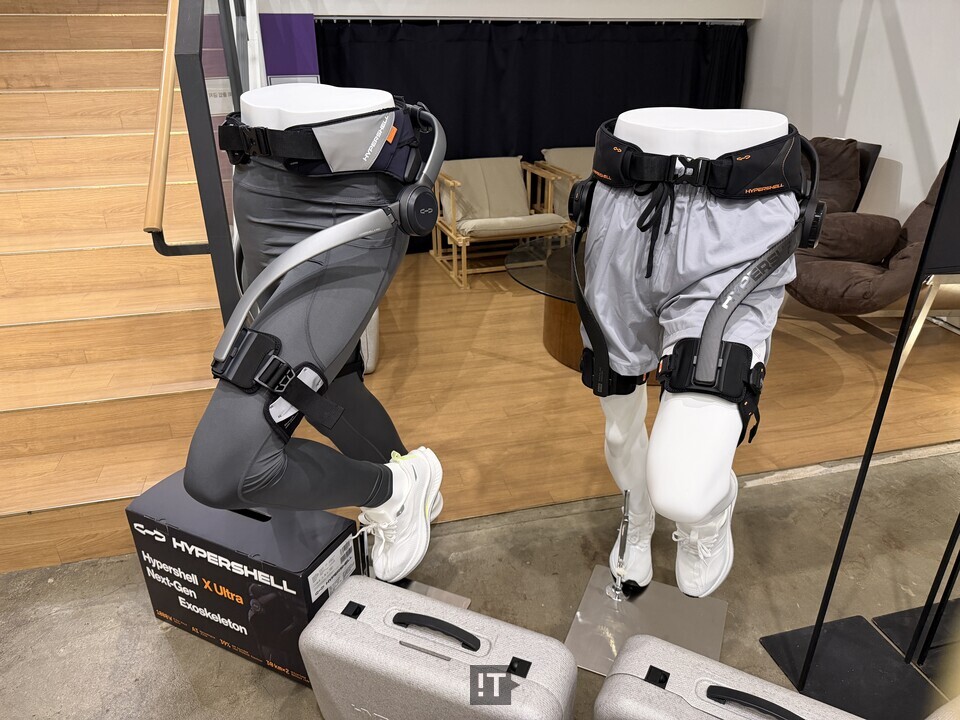 간담회 현장에 전시된 하이퍼쉘 X 시리즈 / 김경아 기자