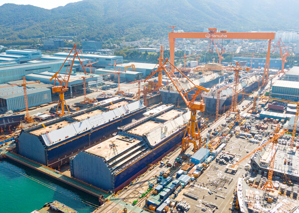한화오션 거제사업장. / 한화오션