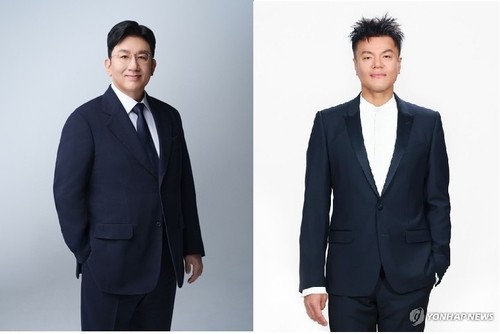 방시혁 하이브 의장(좌)과 박진영 JYP엔터테인먼트 설립자(우)[하이브·JYP엔터테인먼트 제공. 재판매 및 DB 금지]